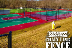 10 Foot High System21 Tennis Court Chain Link Fence Black