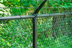 3 Strand Barb Wire on System21 Black Chain-Link Fence