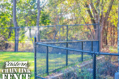 4 Foot High System21 Black Chain-Link Fence With Mini Mesh and Bottom Rail
