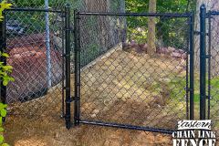 4 Foot High System21 Black Chain-Link Fence-With Walk Gate