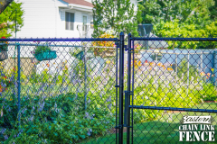 5 Foot High System21 Black Chain-Link Fence Gate With Sta-Klos Gate Closer