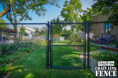 5 Foot High System21 Black Chain-Link Fence Gate With Sta-Klos Gate Closer