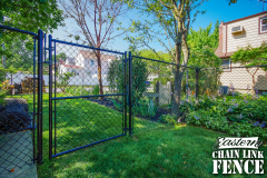 5 Foot High System21 Black Chain-Link Fence Gate With Sta-Klos Gate Closer