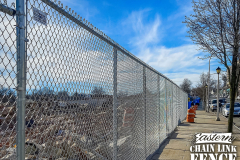 6 Foot High Industrial Galvanized Chain-Link Fence