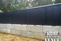 6 Foot High System21 Chain-Link Fence With Black Wing Slats