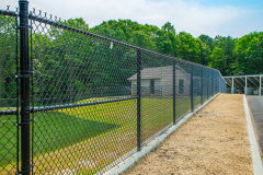 6 Foot High System21 Industrial Black Chain-Link Fence