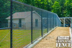 6 Foot High System21 Industrial Black Chain-Link Fence