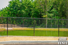 6 Foot High System21 Industrial Black Chain-Link Fence