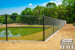 6 Foot High System21 Industrial Black Chain-Link Fence