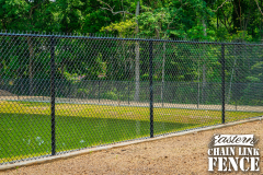 6 Foot High System21 Industrial Black Chain-Link Fence