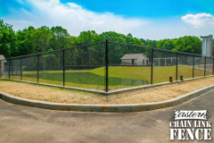 6 Foot High System21 Industrial Black Chain-Link Fence