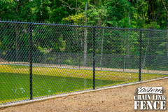 6 Foot High System21 Industrial Black Chain-Link Fence