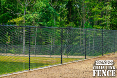 6 Foot High System21 Industrial Black Chain-Link Fence