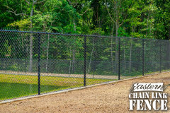 6 Foot High System21 Industrial Black Chain-Link Fence