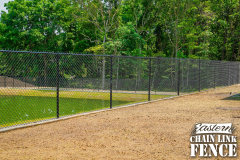 6 Foot High System21 Industrial Black Chain-Link Fence