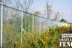6 Foot High and 1 Foot Barb Wire Galvanized Eastern Chain-Link Fence With Galvanized Framework
