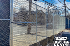 7 Foot HIgh Galvanized Chain-Link Fence With Mid Rail Bracing